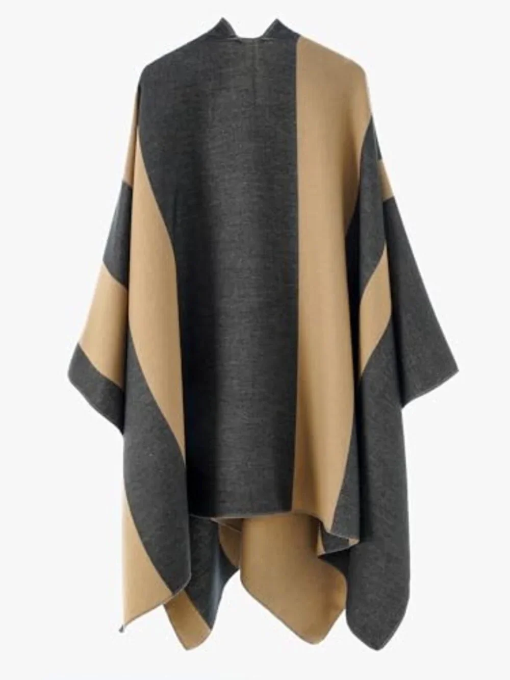 Women's Knit Poncho Wrap Shawl Cape Cardigan Open Front Large Cozy Winter Fall
